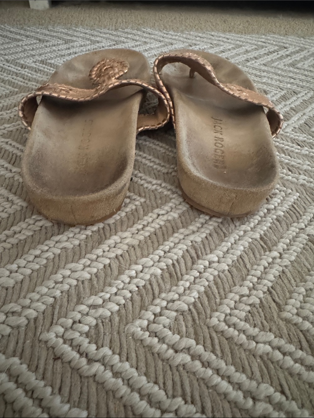 JACK ROGERS COMFORT SANDAL IN ROSE GOLD SIZE 8 - Picture 4 of 6